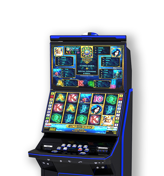 Novomatic Black Edition II VLT mit Spiel Lord of the ocean.
